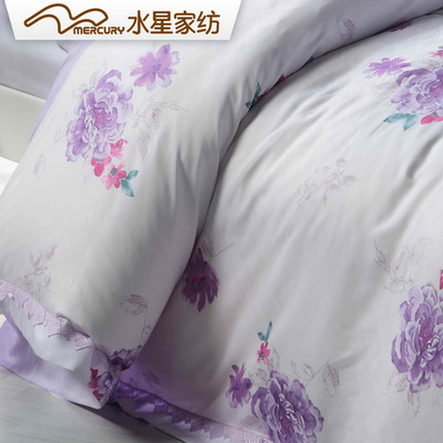 水星家纺104928黏胶提花加印花四件套 舒适与艺术的完美结合